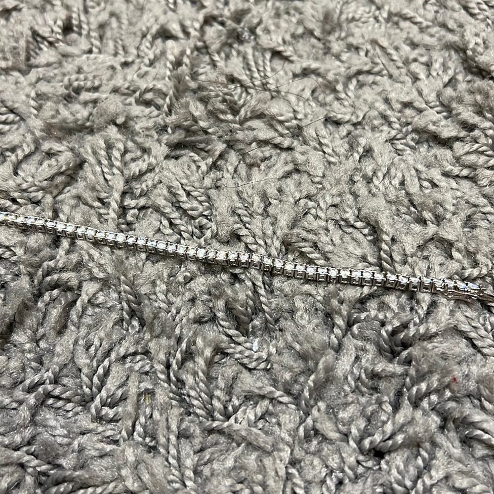 Bracelet silver with zircon stones